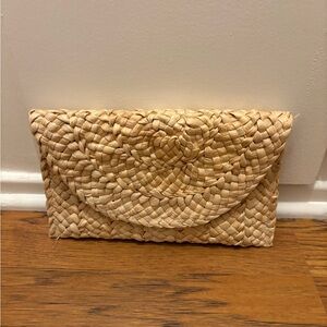 Natural Woven Clutch Bag